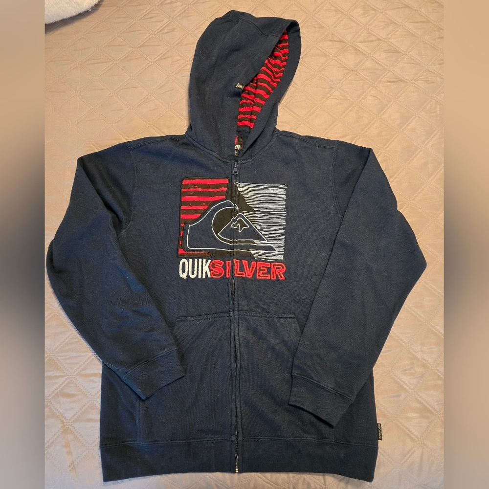 Boys Quicksilver zip up hoody size L